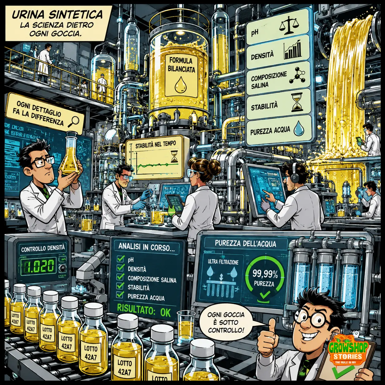 urina sintetica ph test